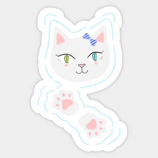 Cat Flower Sticker